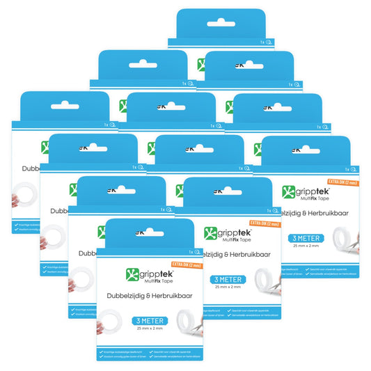 12 stuks - GrippTek® MultiFix Tape Original 2.0 Bulk Pack - GrippTek