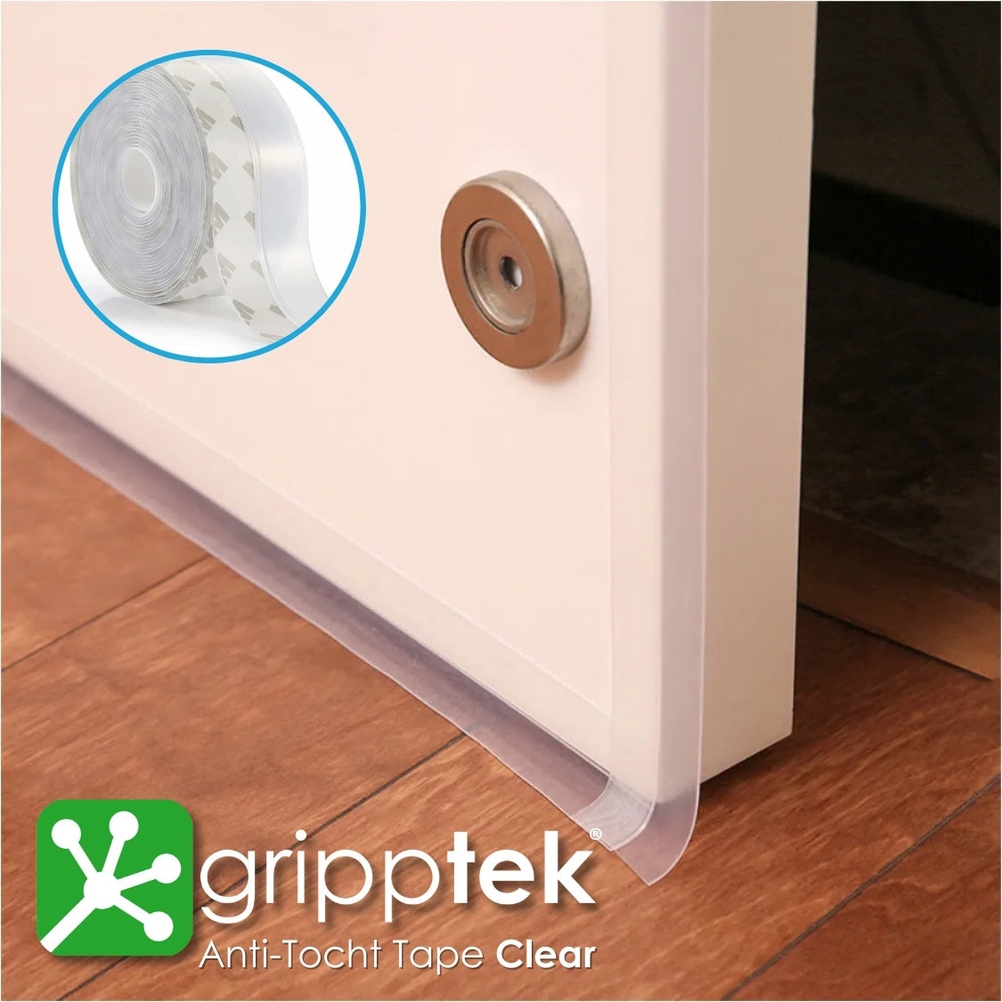 GrippTek® Anti-Tocht Tape Clear - Voor Deuren & Kieren - GrippTek