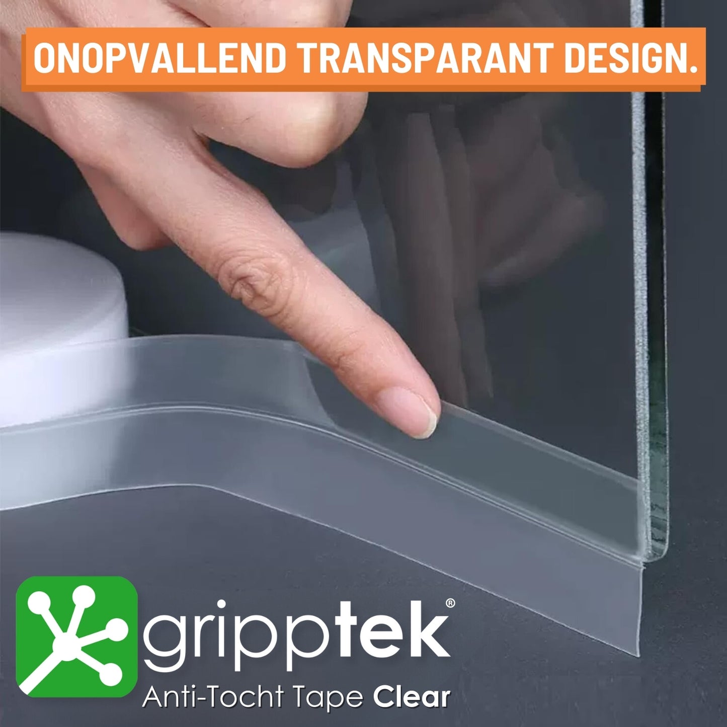 GrippTek® Anti-Tocht Tape Clear - Voor Deuren & Kieren - GrippTek