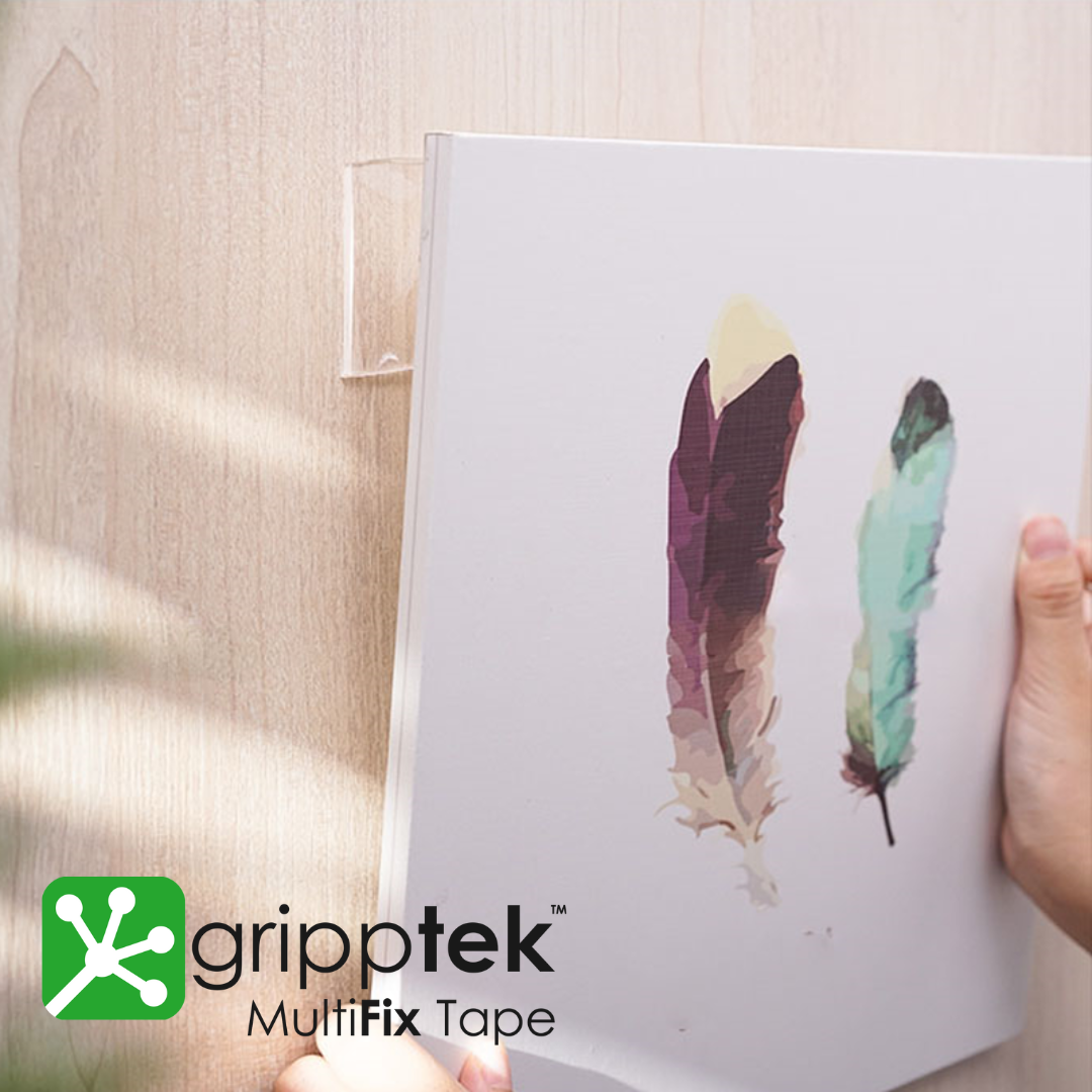 GrippTek® MultiFix Tape Original 2.0 - Dubbelzijdig & Herbruikbaar - Ophangen zonder boren